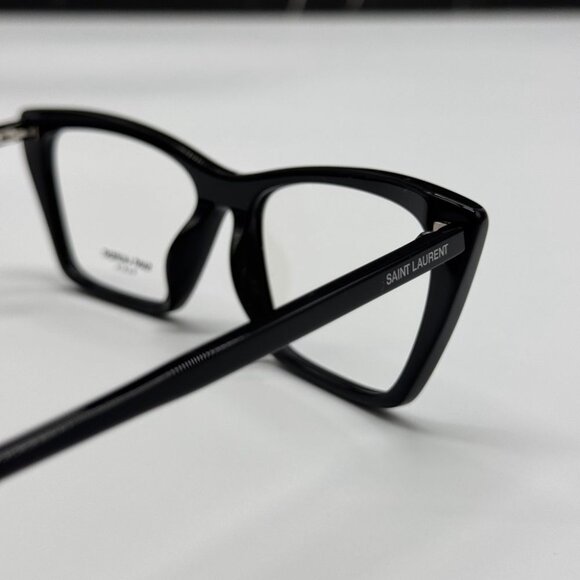 NEW SL737 MICA THIN OPT 001 SAINT LAURENT BLACK WOMEN SAINT LAURENT EYEGLASSES - Picture 6 of 9